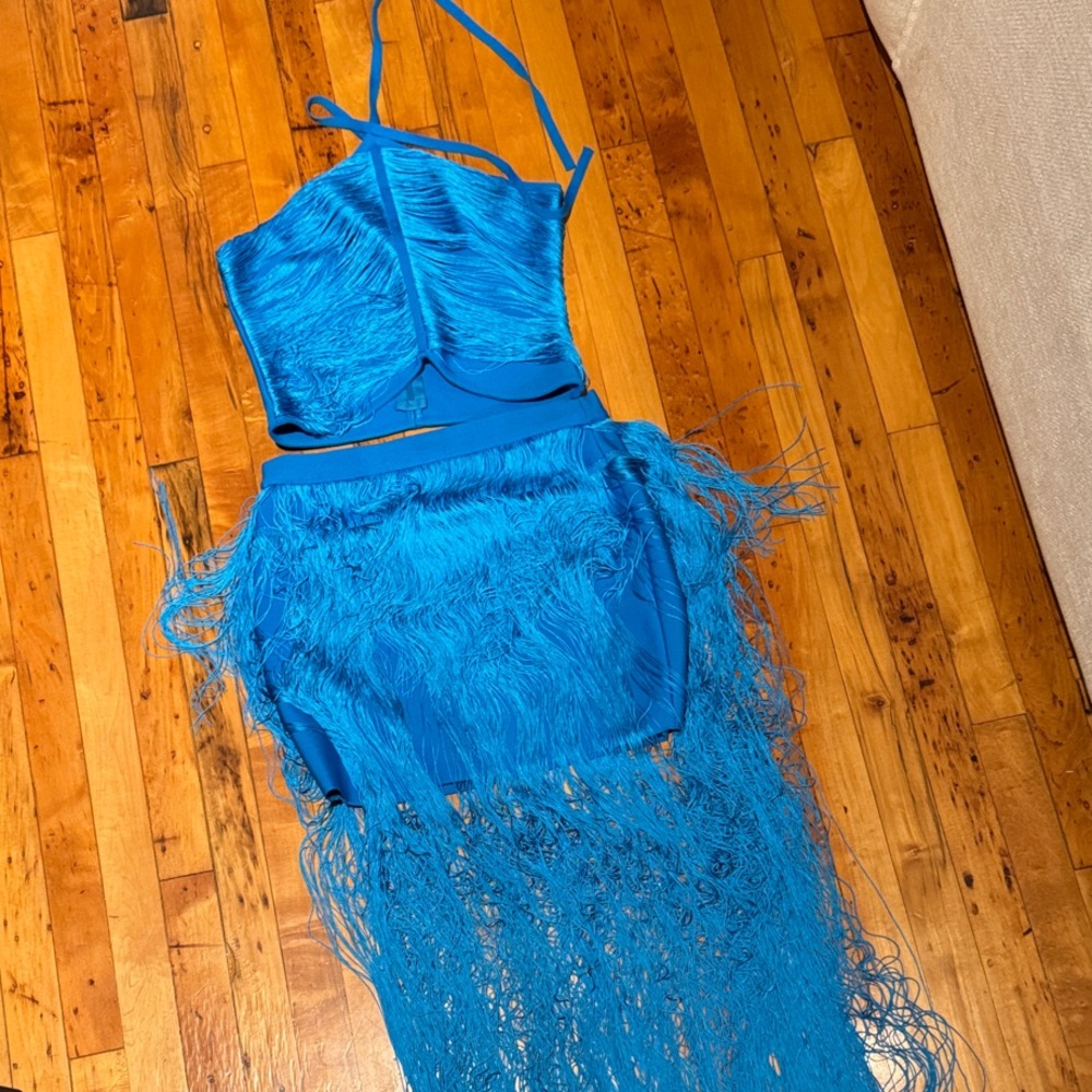 Vibrant Blue Fringe Dress